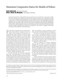 Monotone Comparative Statics for Models of Politics
