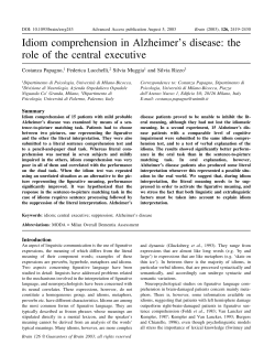 Idiom comprehension in Alzheimer`s disease: the role of the central