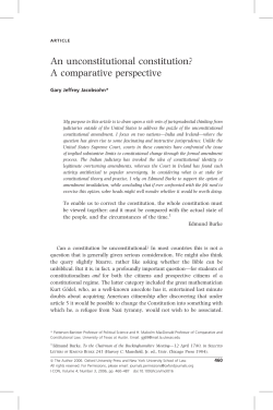 An unconstitutional constitution? A comparative