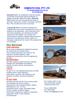 EXMOUTH CIVIL PTY LTD Our Services