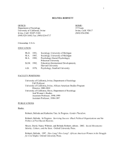 Belinda Robnett - UCI School of Social Sciences