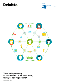 The sharing economy in Switzerland: Do we need more