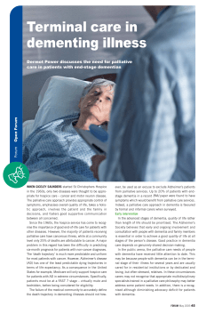 Terminal care in dementing illness