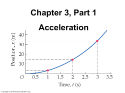 Chapter 3, Part 1 Acceleration