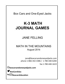 Jane Felling_ K-3 Math Journal Games