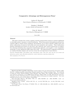Comparative Advantage and Heterogeneous Firms*
