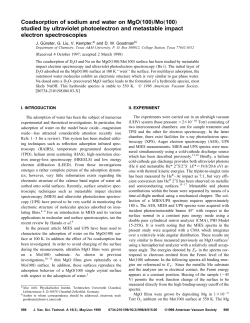 Coadsorption of sodium and water on MgO&bdquo;100