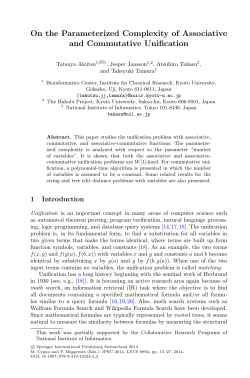 On the Parameterized Complexity of Associative and Commutative