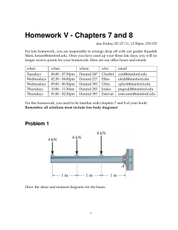 Homework V - Chapters 7 and 8