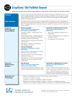 Old Faithful - National Council of Teachers of Mathematics