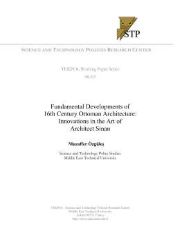Fundamental Developments of 16th Century Ottoman Architecture