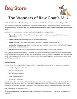 The Wonders of Raw Goat`s Milk