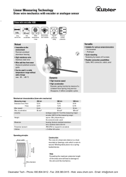 Kubler Draw Wire Linear Encoders Type A50