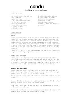 Instructions for creating a resin artwork
