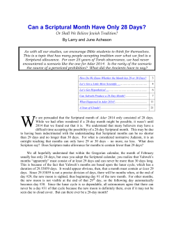 Can a Scriptural Month Have Only 28 Days?