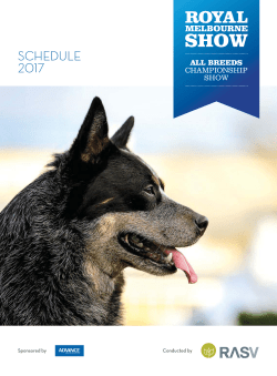 2017 Royal Melbourne Show All Breeds Championship