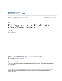 Civic Engagement and Peace Corps Recruitment Efforts in the State