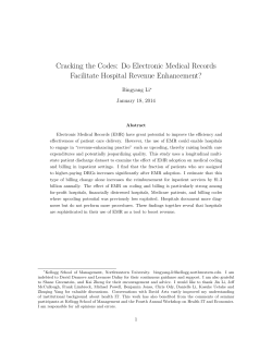 Cracking the Codes: Do Electronic Medical Records Facilitate