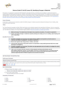 Identifying Changes in Materials