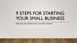 9 Steps to Starting Your Small Business