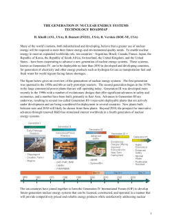 the generation iv nuclear energy systems technology