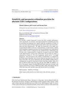 Sensitivity and parameter-estimation precision for alternate LISA