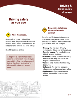 Driving safely as you age