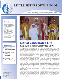 Little Sisters Fall 2015 newsletter.indd