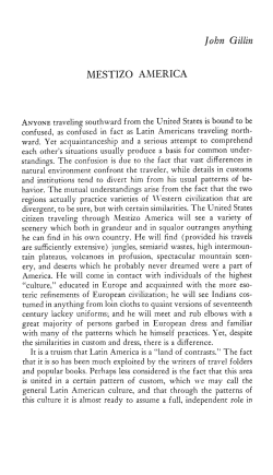 MESTIZO AMERICA