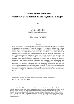 economic development in the regions of Europe