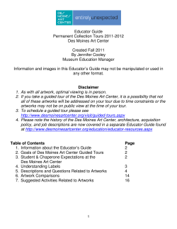 Educator Guide Permanent Collection Tours 2011