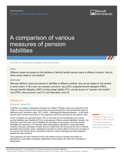 A comparison of various measures of pension liabilities
