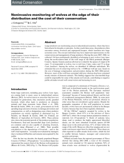 Noninvasive monitoring of wolves at the edge of their