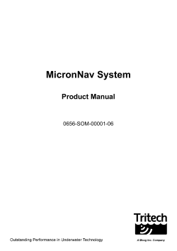 MicronNav System Operator Manual 0656-SOM-00001