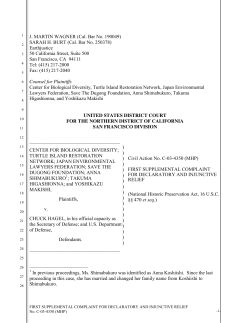 First Supplemental Complaint