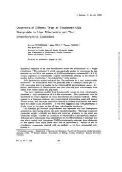 Occurrence of Different Types of Cytochrome fe-like