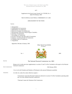 The National Electoral Commission Act, 2002