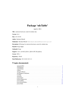 Package `sdcTable`