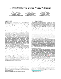 MORPHDROID: Fine-grained Privacy Verification