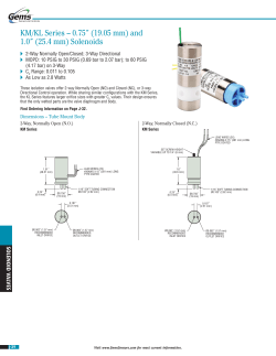 KM/KL Series &ndash; 0.75˝ (19.05 mm) and 1.0˝ (25.4 mm) Solenoids