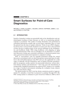 Smart Surfaces for Point -of-Care Diagnostics