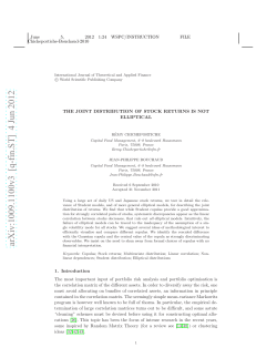 The joint distribution of stock returns is not elliptical