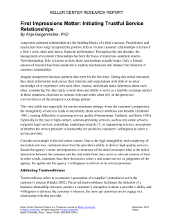 First Impressions Matter: Initiating Trustful Service Relationships