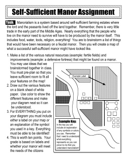 Self-Sufficient Manor Assignment