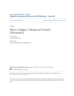 Physics, Chapter 2: Motion of a Particle (Kinematics)