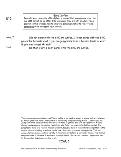 Early Curfew # 1 - Pasco School District