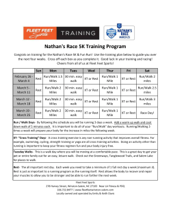 Nathan`s Race 5K Training Program