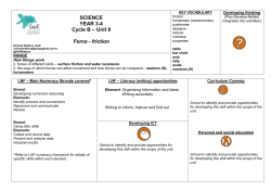SCIENCE YEAR 3-4 Cycle B &ndash; Unit 8 Force