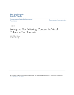Seeing and Not Believing: Concern for Visual Culture in The Humanist