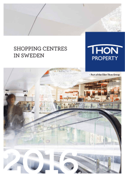 SHOPPING CENTRES IN SWEDEN